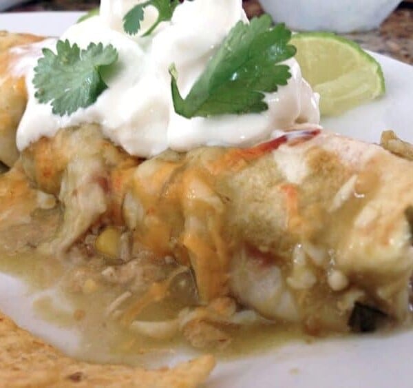 A close up of a plate of food