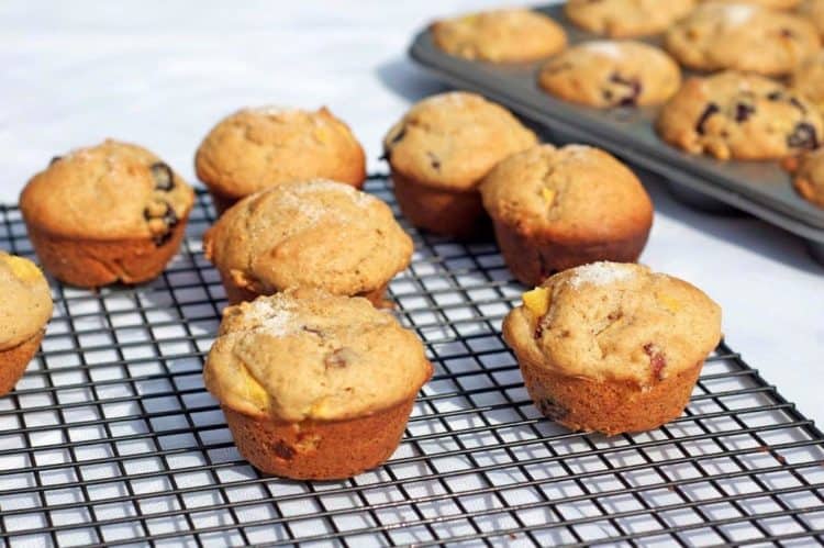 Muffins on a cooing rack