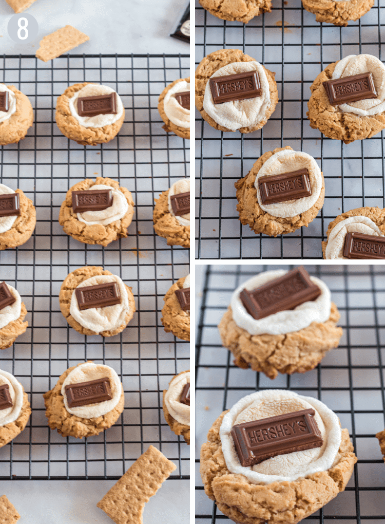 Cookies cooling on a cookie rack