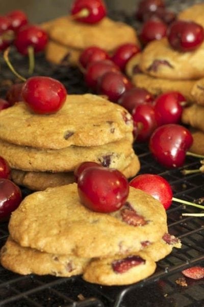 Bing Cherry and Chocolate Chip Cookies