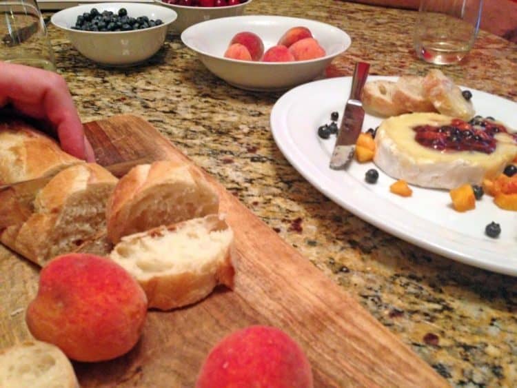 A plate of food on a table