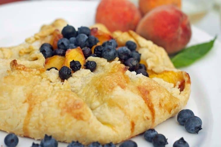 A close up of a fruit tart.