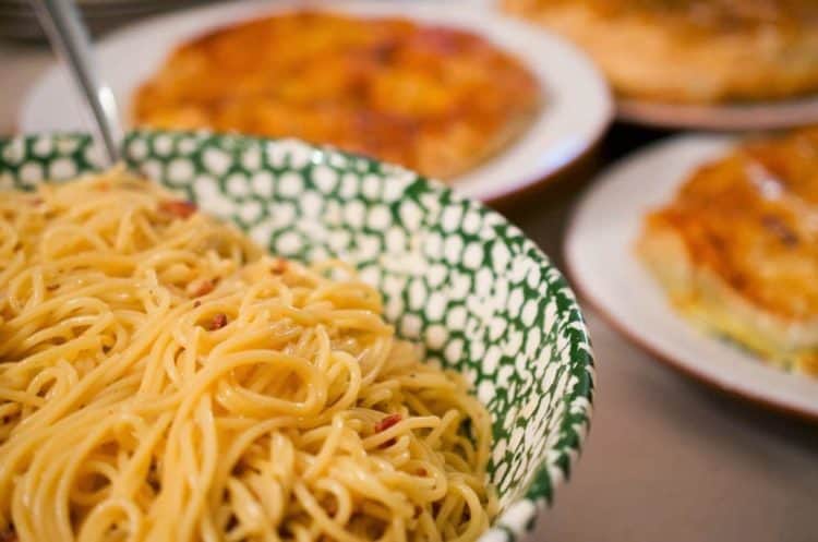 A bowl of Carbonara.