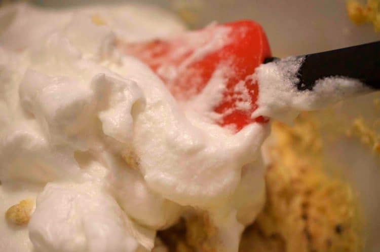 A close up of whipped cream.