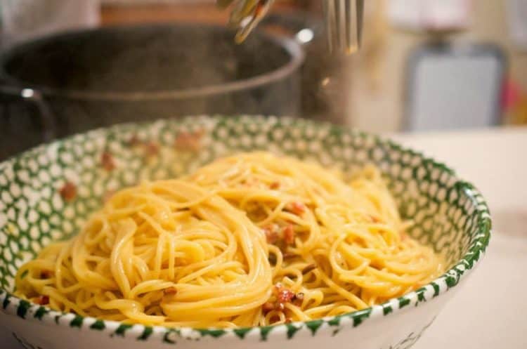 A bowl of Carbonara.