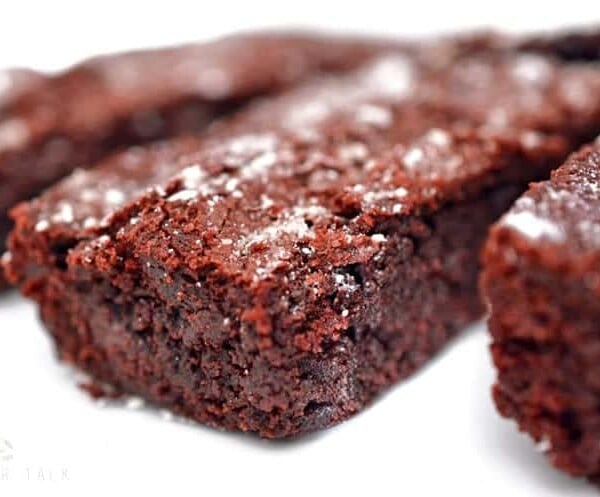 A close up of brownies