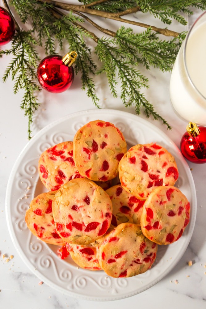 Plate of Christmas cookies made from scratch.