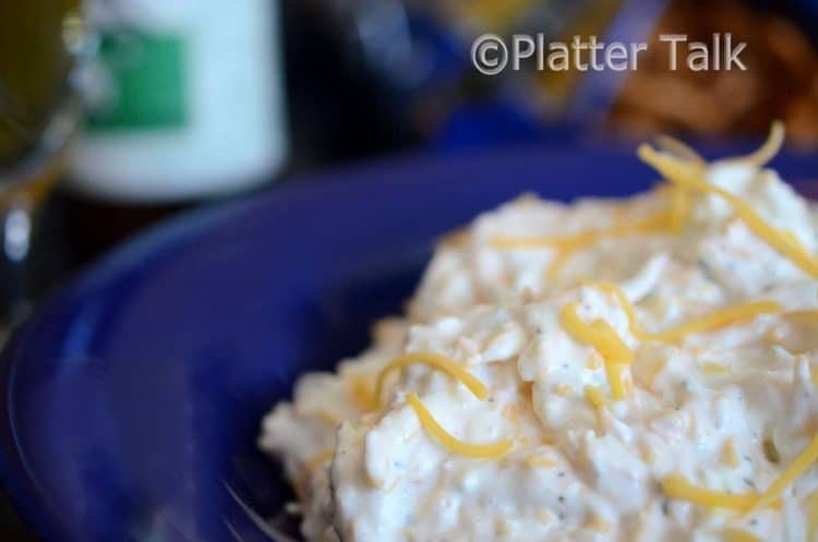 Beer dip in a bowl.