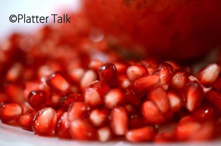 A close up of Pomegranate seeds