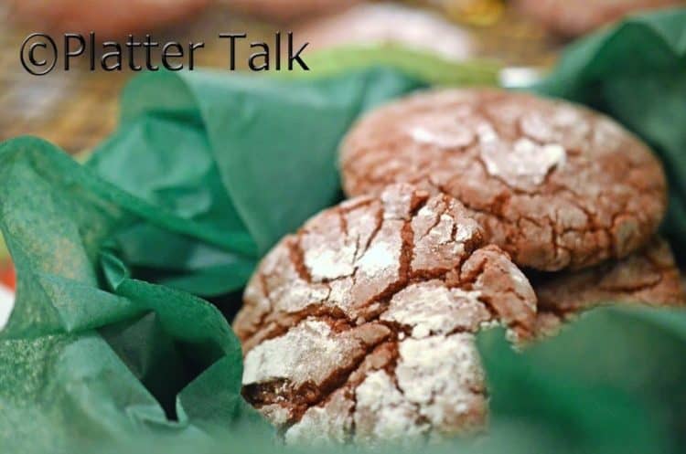 a basket of fudge crinkle cookies.