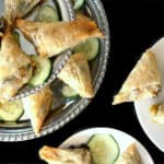 A plate of spanakopita.