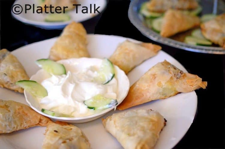 A plate of appetizers.