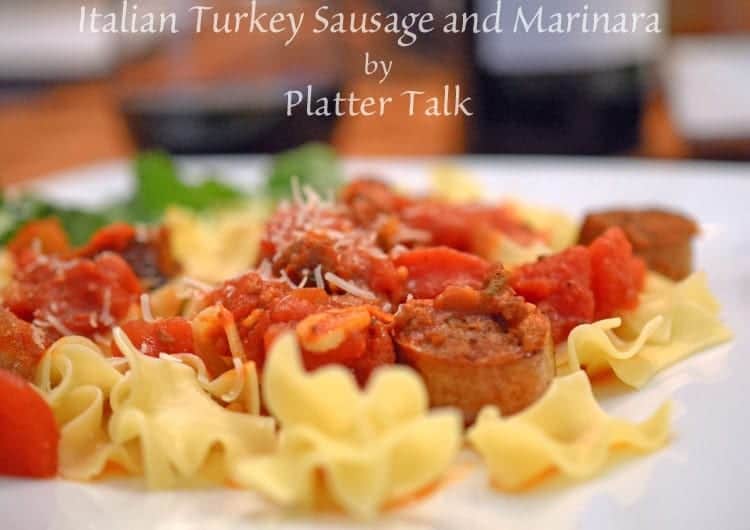 Italian Turkey Sausage and Marinara Platter Talk