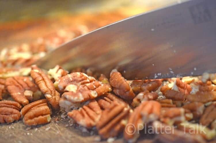 pecans getting chopped