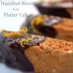 A close up of hazelnut biscotti.