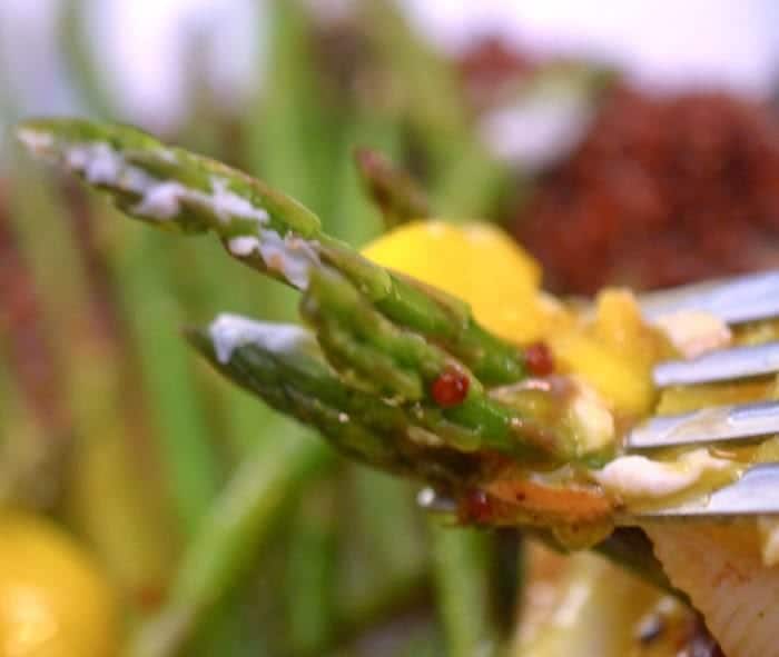 A close up of asparagus.