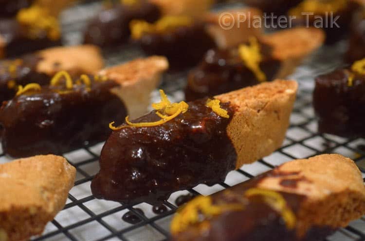 A close up of some hazelnut biscotti