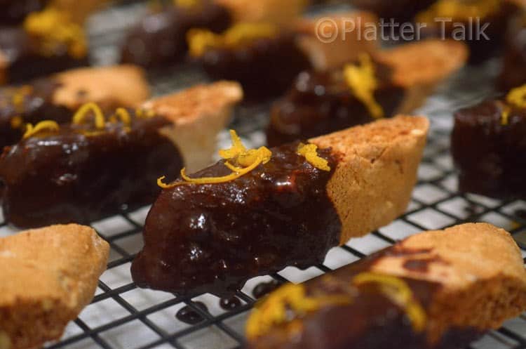 A close up of some hazelnut biscotti