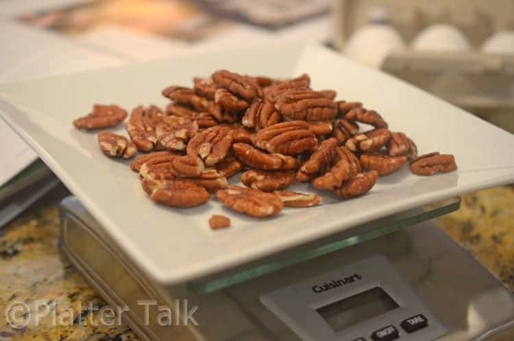 pecans on a scale