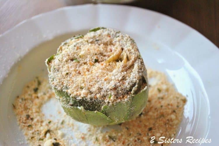 A garlic stuffed artichokes.