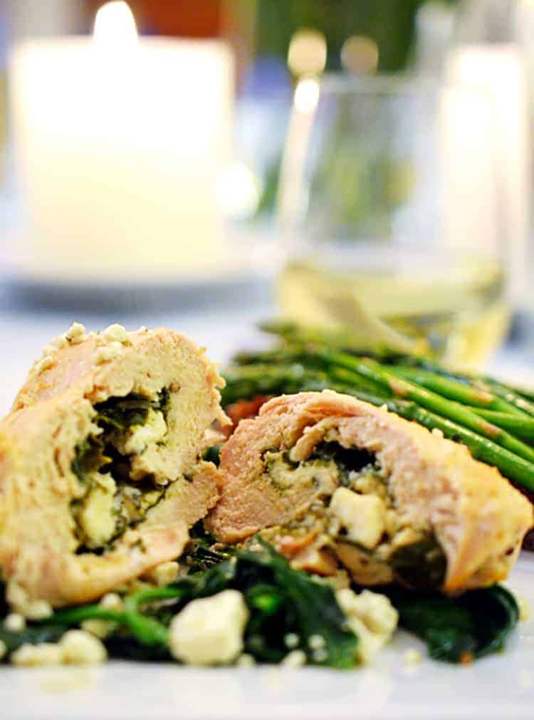 Spinach and Feta Chicken Rollups Easy Date Night Dinner in 30 Minutes