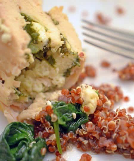 Spinach and Feta Chicken Rollups - Easy Date Night Dinner in 30 Minutes