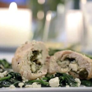 Chicken feta roulade from platter talk