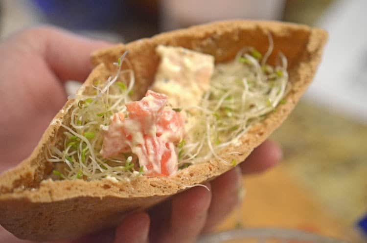 a chicken pita sandwich