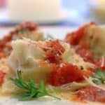 Wonton Ravioli Recipe with Sausage and Ricotta Cheese