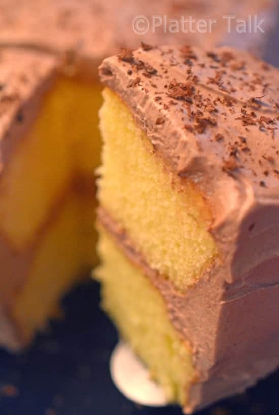 A piece of chocolate cake on a plate