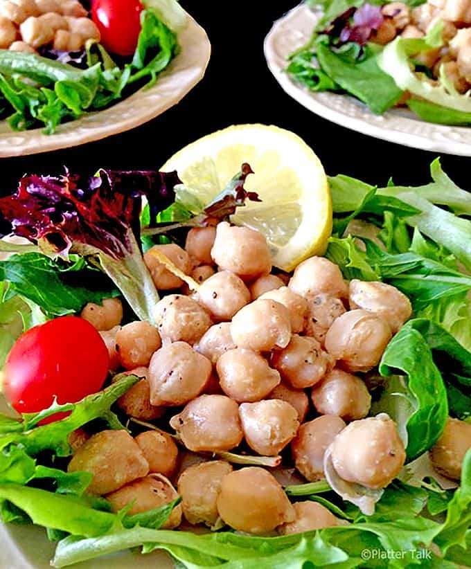 A bowl of salad on a plate