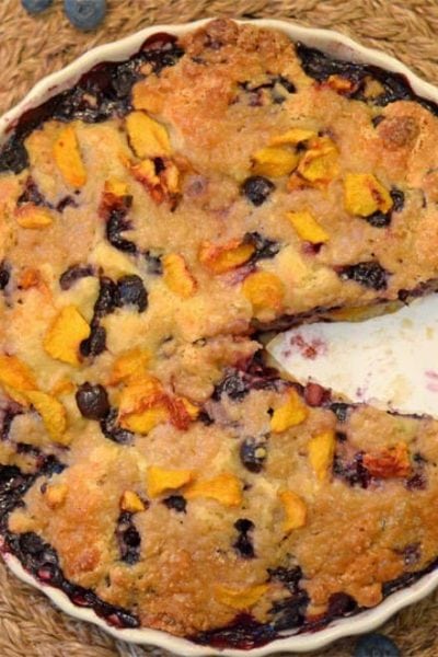 Blueberry Buckle with Peach Yogurt Streusel