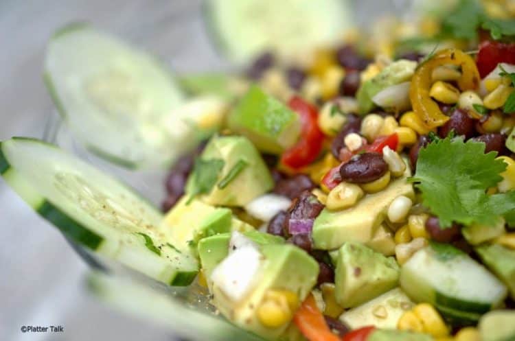 Roasted summer salsa in a bowl.