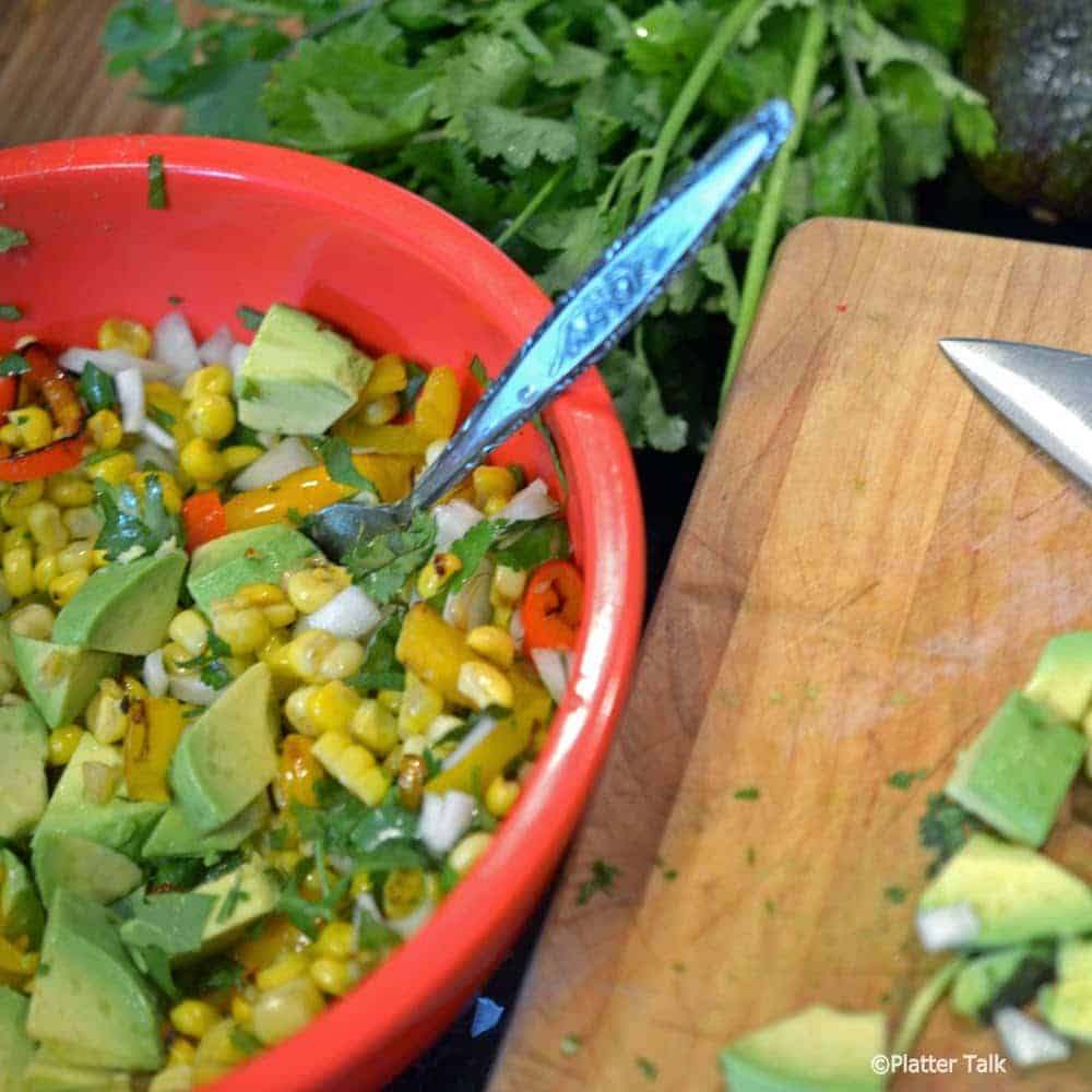 Summer salsa in a bowl.