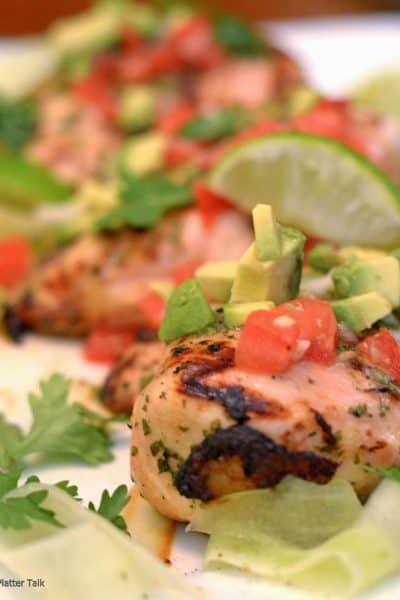 grilled chicken with avocadco salsa from platter talk