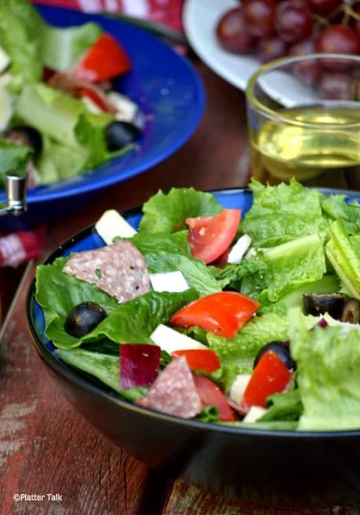 A close up of a salad in a bowl.