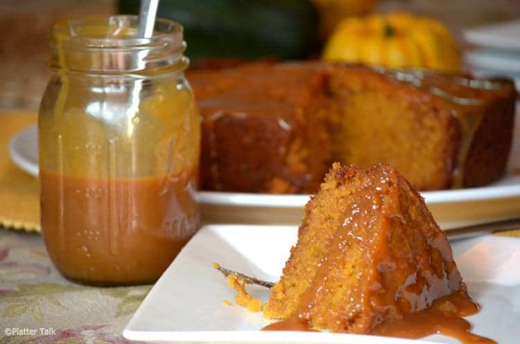 Sticky Caramel Pumpkin Cake 