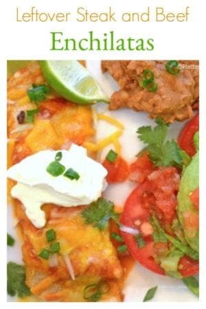 Steak enchiladas and Beef enchiladas from Platter Talk are great leftover recipes from steak dinners and other beef recipes.