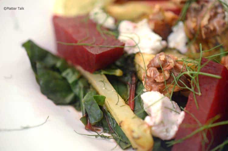 A plate of salad, with Fennel 