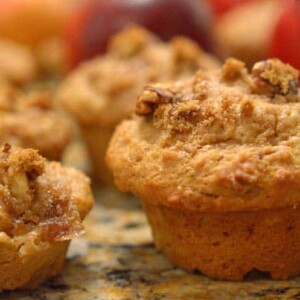 Some muffins on a plate.