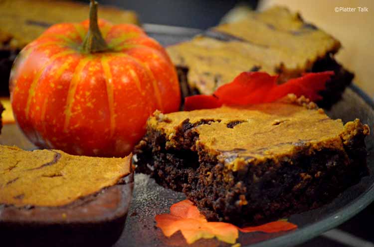 A close-up of a brownie.