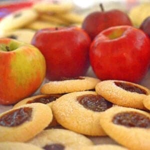 A tray of apple butter cookies.