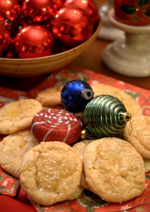 Food on a table with Cookies