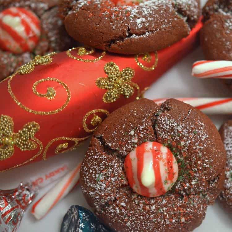 Peanut Butter Candy Cane Blossoms Platter Talk