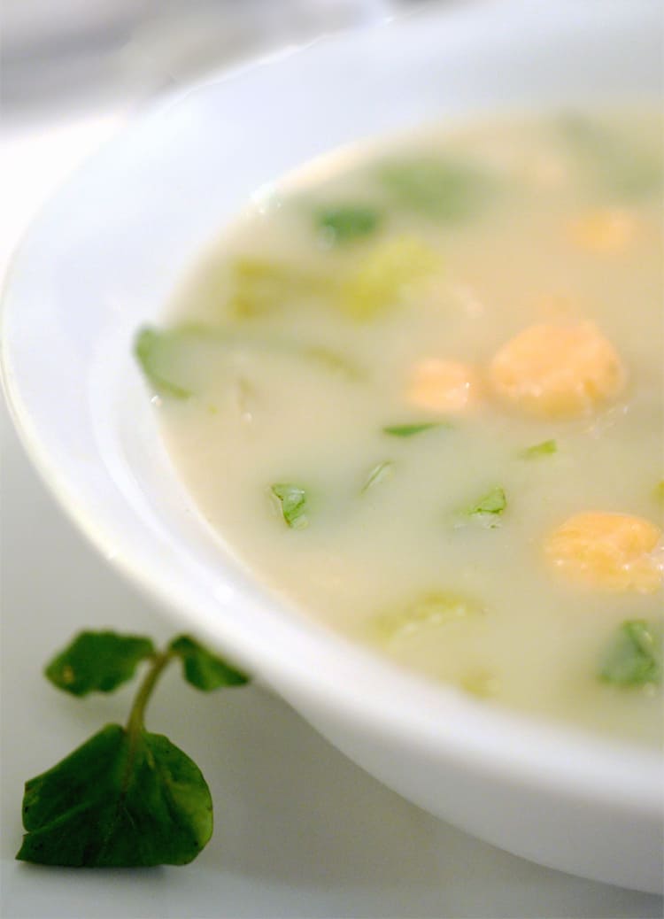 Fennel Soup with Watercress and Chickpeas Platter Talk