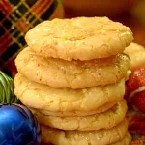 Stack of lemon cookies