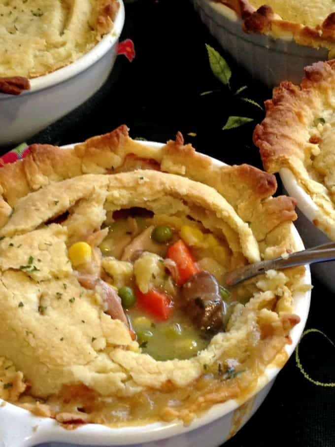 a pot pie with vegetables
