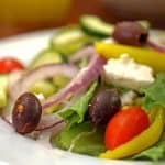 Greek Salad with Easy Greek Salad Dressing