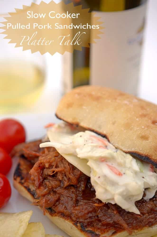 A close up of a pulled pork sandwich.