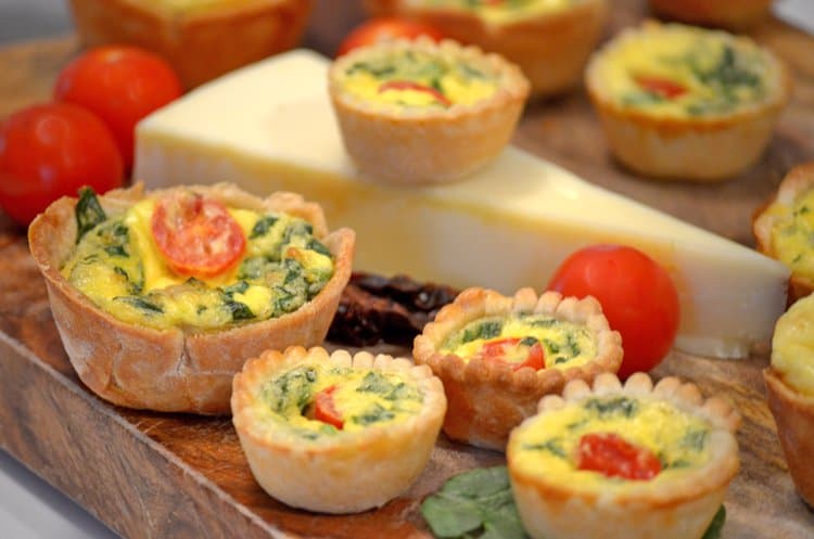 mini quiche with cheese